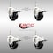Service Caster 3 Inch 316SS Soft Rubber Swivel 12mm Threaded Stem Caster Set Lock Brake SCC SCC-SS316TSTTL20S314-SRS-M1215-4 - alternate 4